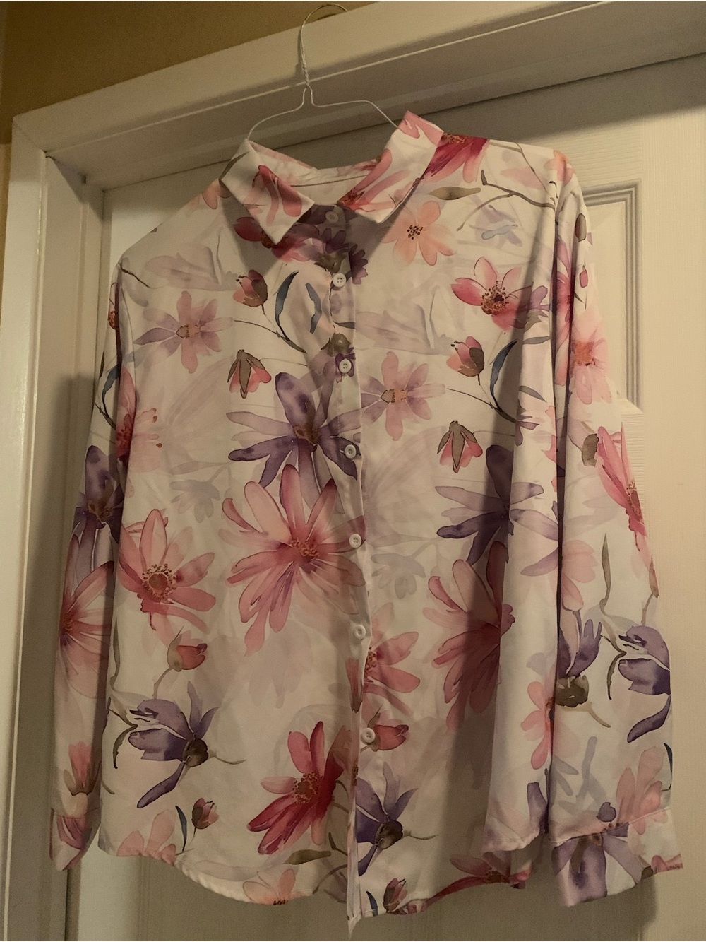 Floral Button-Up Blouse
